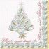 Caspari Christmas Calligraphy Paper Cocktail Napkins, Two Packs of 20