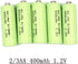 12 Pack 1.2V Ni-MH 2/3AA Rechargeable Battery 400mAh with Button Top for Solar Lights, E-Toothbrush