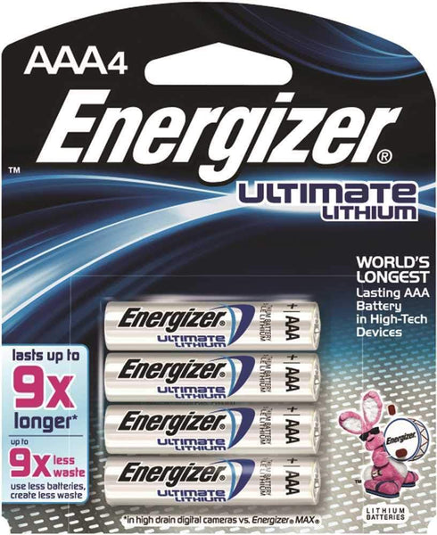 Pack 4 Energizer Photo Ultimate Lithium AAA Batteries
