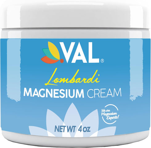 Magnesium Lotion by VAL Lombardi - Nighttime Zechstein Magnesium Chloride Cream, 4 Ounce (Pack of 1)