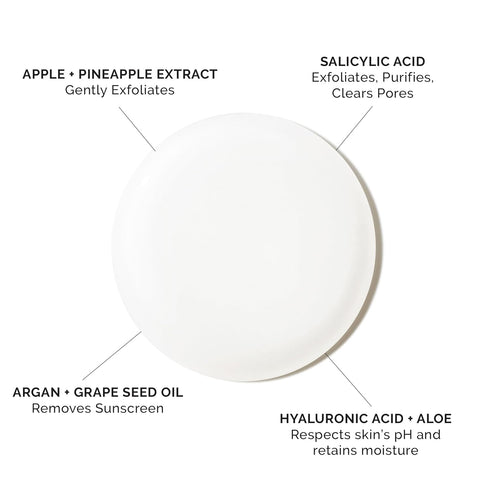 MDSolarSciences Wash Away One Step Foaming Cleanser Removes Impurities, Makeup & Sunscreen, Dermatologist Developed Vegan Formula with Hyaluronic Acid, Pineapple Extract, Aloe & Vitamin B5
