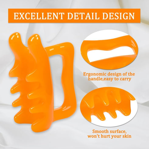 1Pcs Fascia Cellulite Massager, New Shape Neck Shoulder Back Resin Body Massage Tool