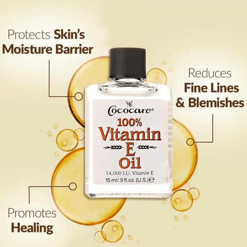 COCOCARE Vitamin E Oil, 14000 Lu, 0.5 Fluid Ounce - Moisturizing Oil for Dry Skin