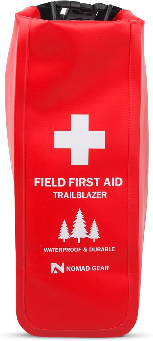 N NOMAD GEAR Waterproof First Aid Kit for Camping, Boating, Hiking 64-Piece Outdoor Emergency Medical