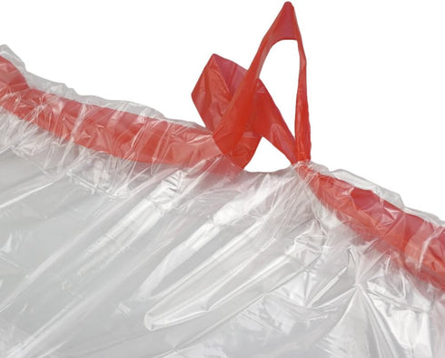 Clear Drawstring Large Trash Bags (30 Gallon, 60 Counts) - Garbage Bags for Home & Office Use
