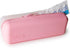 Travel-Friendly Disposable Daily Contact-Lens Case Organizer, Premium Water-Resistant Silicone, Holds 30 Lenses (Pink)