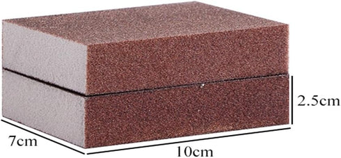 10Pcs Carborundum Sponge Nano Emery Sponges Pot Clean Brush Rust Eraser Grit Scouring Pads Pot Cleaning Pads with Carborundum for Quickly Cleans by Qovydx
