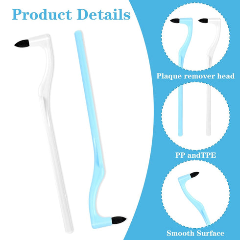 QfwdfcTrenz 8 lBlue Pcs Tooth Stain Eraser Tartar Polisher Stain Removers Dental Plaque Tartar Eraser Plaque Tool