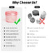2024 Leak Proof Denture Bath Cup, Large Denture Case for Travel, Complete Clean Care for Dentures (Transparent Pink)