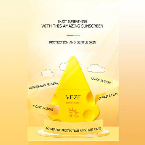 VENZEN Avocado Butter Cheese Sunscreen, SPF50+ PA+++ Moisturizing Protection from Sunburn, 30g / 1.06fl.oz