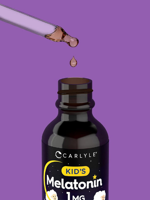 Carlyle Kids Melatonin Liquid | 1 fl oz | Two Pack, Fruit Flavor, Drug Free Children's Supplement