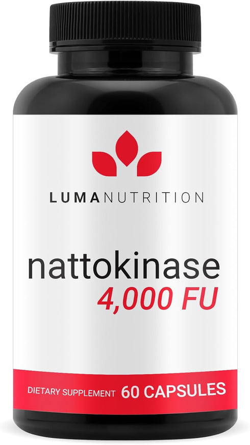 Luma Nutrition Nattokinase Supplement, 60 Capsules - Heart Health Support with 4000 FU Per Serving