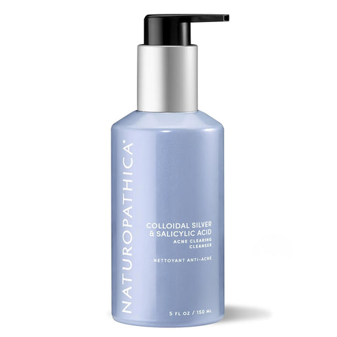 Naturopathica Colloidal Silver and Salicylic Acid Acne Clearing Cleanser, 5 fl oz Face Wash