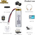 3.7V 500mAh Lipo Battery Rechargeable Lithium Polymer 601452 with JST Connector