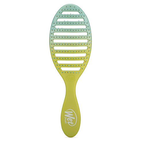 Wet Brush Speed Dry Hair Brush | Green/Blue (Feel Good Ombre) - Vented Design & Soft HeatFlex Bristles