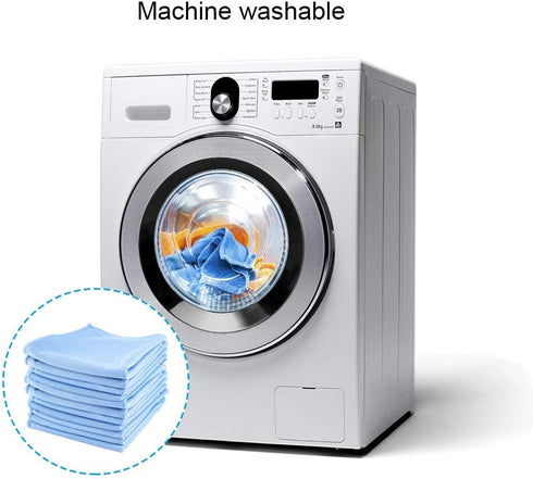 Microfiber Glass Detailing Cleaning Cloths - 10 Pack (12" x 12") - Streak Free, Lint Free for Windows, Mirrors, Screens