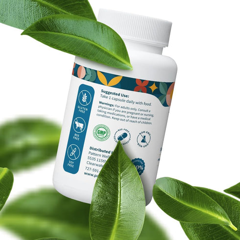 Pattern Wellness Vitamin K2 & D3 Supplement with Calcium - Pure Synergistic Complex for Whole Body Health, Bone &