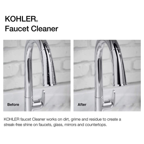 K-EC23723-NA Ammonia 28 Oz KOHLER Faucet Cleaner, Kitchen and Bathroom Cleaner, Streak Free Shine, and Alcohol Free, FL