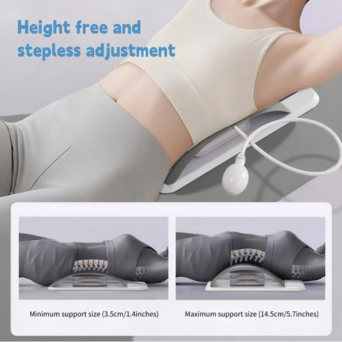 MIEKARA Back Stretcher for Lower Back Pain Relief, Adjustable Lumbar Traction Device, Spinal Decompression Board