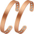 Feraco Copper Magnetic Bracelet for Men and Women, 99.99% Pure Copper Cuff Bangle with Neodymium Magnets