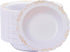 N9R 30 Pack Disposable Soup Bowls, 12 Oz Fancy Plastic Bowls with Gold Relief for Parties, Weddings, Everyday Use