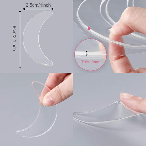 Syhood 12 Pieces Silicone Eye Wrinkle Pads, Anti Aging Reusable Under Eye Patches for Mouth and Eyes