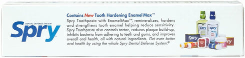 Spry Xylitol Toothpaste 5oz, Fluoride Free, Teeth Whitening, Natural Breath Freshening, Peppermint
