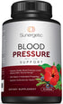 Premium Blood Pressure Support Supplement - Cardiovascular & Heart Health with Garlic, Hawthorn & Hibiscus - 90 Capsules