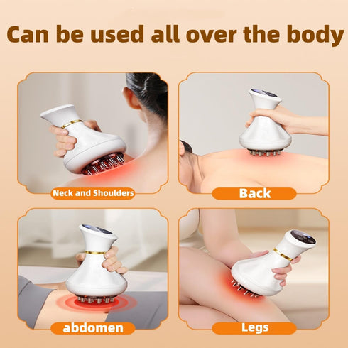 Lymphatic Drainage Massager, Metal Guasha Tool for Body Sculpting and Facial Contouring, Meridian Massage Brush