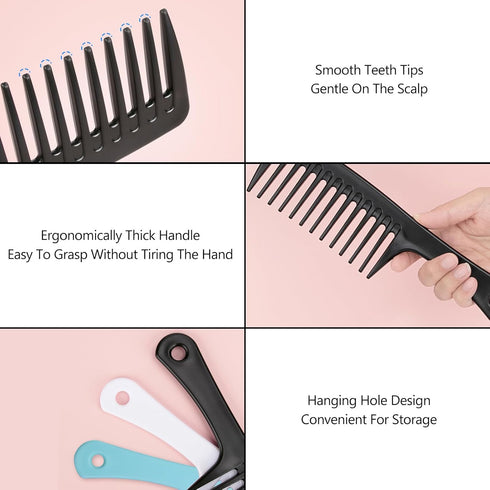 Wide Tooth Comb & Large Hair Detangling Comb, Durable Brush for Styling and Professional Hair Care