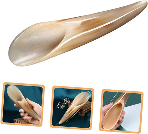 Natural Buffalo Horn Gua Sha Scraper Tool for Scalp Massage Smooth Tissue Massager for Myofascial Release for Neck