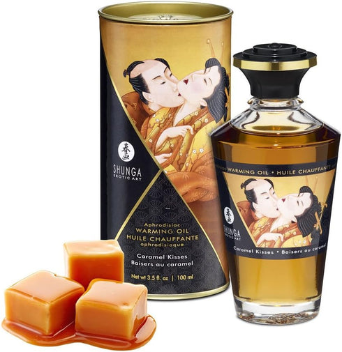 Shunga 3.5 Warming Massage Oil Fluid Ounces (Caramel)