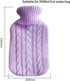 SKUZA 1 2000ml Hot Water Bottle, Winter PC Washable Removable Hot Water Bag Cover for Cold-Proof Hot Water Bottle Hand