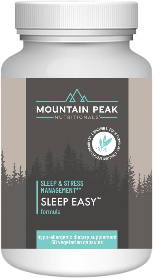 Mountain Peak Nutritionals Sleep Easy - Sleep Support Supplement with 5-HTP, Amino Acids, Melatonin, 60 Capsules