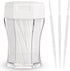 200Pcs 2-in-1 Interdental Brushes Toothpicks for Teeth, Portable Soft Bristle Floss Picks in Clear Storage Box