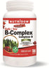 Fortified Vitamin B-Complex 200 mg, 120 Count - All Vegan B-Vitamins Including B12, B1, B2, B3, B4, B5, B6, B7, B9