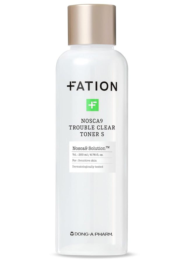 NOSCA9 Trouble Clear Toner S, Hydrating Exfoliating Toner for Sensitive Skin, Korean Skin Care (Pack of 1)