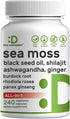 Irish Sea Moss 7000mg Per Serving - 240 Veggie Capsules, 14 Superfood Complex, 3000mg Black Seed Oil, 2000mg