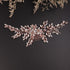Wedding Rose Gold Rhinestone Crystal Flower Hair Comb, Bridal Headpiece for Women and Girls