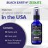 Black Earth Zeolite with Humic Fulvic Acids, 1oz Liquid Pump Spray Supplement for Gut Health, Immune Support (2 Pack)