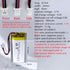 HXJNLDC 3.7V 700mAh 802040 3.7-5V 2-Wire DC Rechargeable Lithium Polymer Battery, Suitable for DIY Electronic Products