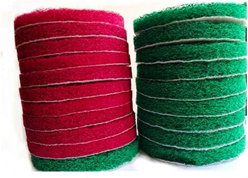 20 Pieces Scrub Pads Drill Power Brush Cleaning Kit, 5 Inch, Includes 2 Kinds of Abrasive Buffing Pads
