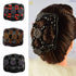 LOVEF 4 Pcs Wood Double Combs, Magic Hair Clips, Bun Maker Hair Accessories