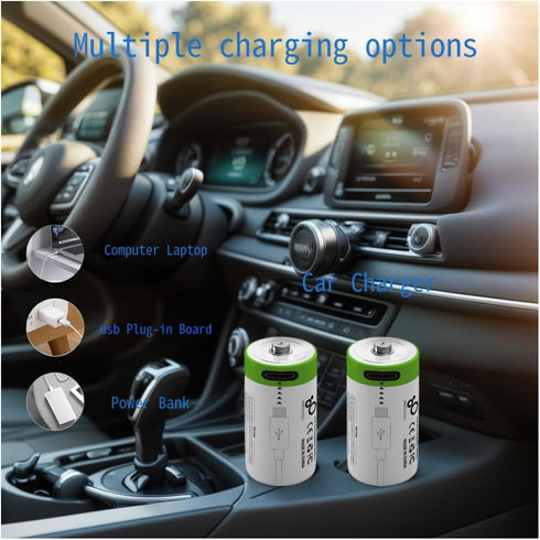 TEMIBATT CR2 4 Pack,3V-3.7v 300mAh CR2 CR15H270 15270 CR2 Batteries Rechargeable Lithium Battery,Rechargeable Lithium