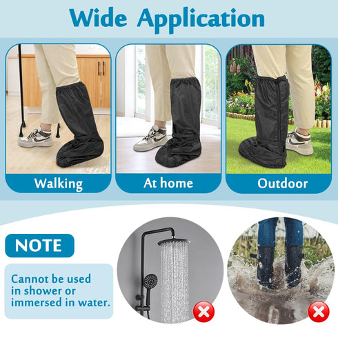 Mybow Walking Boot Cover, Tall Medical Boot for Broken Foot Injuries, Outdoor Cast Protector, Surgical Recovery