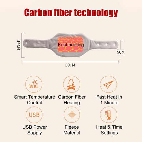 Neck Massager with Heat - Heated Neck Brace for Pain Relief, 3 Modes & 3 Heat Settings, Portable USB Neck Wrap