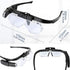 Magnifying Glass with LED Light - USB Rechargeable Head Magnifier Glasses for Crafts, 3 Replacement Lenses