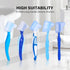 Anbbas 2pcs Premium Hard Denture Brush with Toothbrush Cover Cap, Dental Cleaning Brush Set