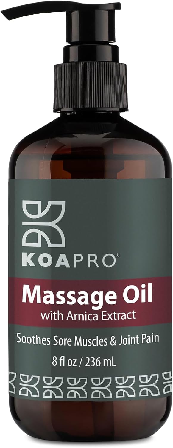 KOAPRO Massage Oil for Massage Therapy, Arnica Massage Oil for Pain Relief, Premium Body Massager Oil, 8 Fl Oz