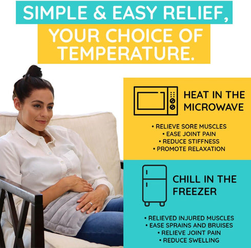 Pack 1 Pack Microwavable Heating Pad Solutions Buddy - Moist and Large Heating Pad for Joints and Muscles Relief